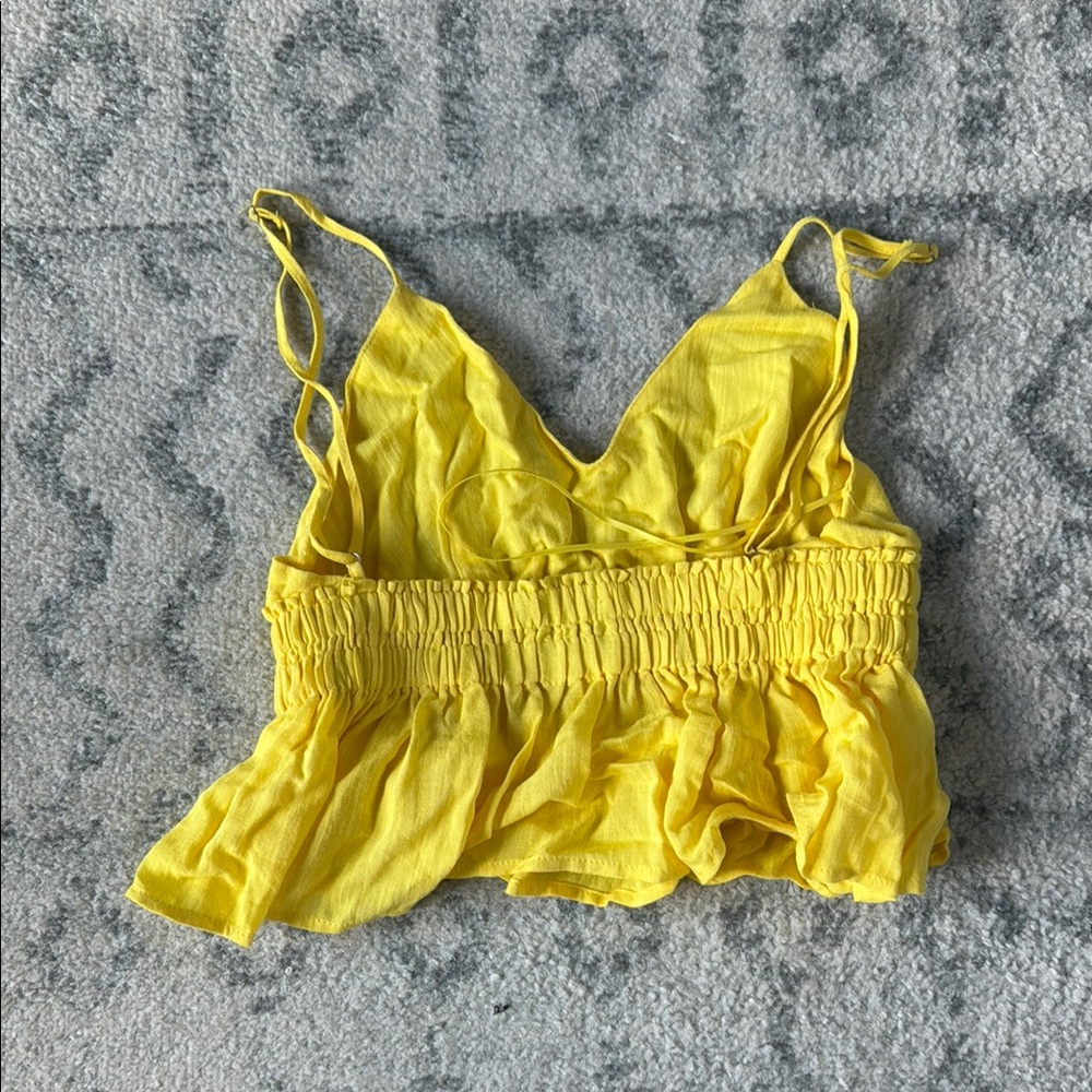 Cotton Candy Yellow Ruffled Blouse - Picture 2 of 3